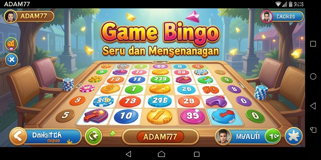 Tampilan gameplay seru dalam permainan Bingo ADAM77.