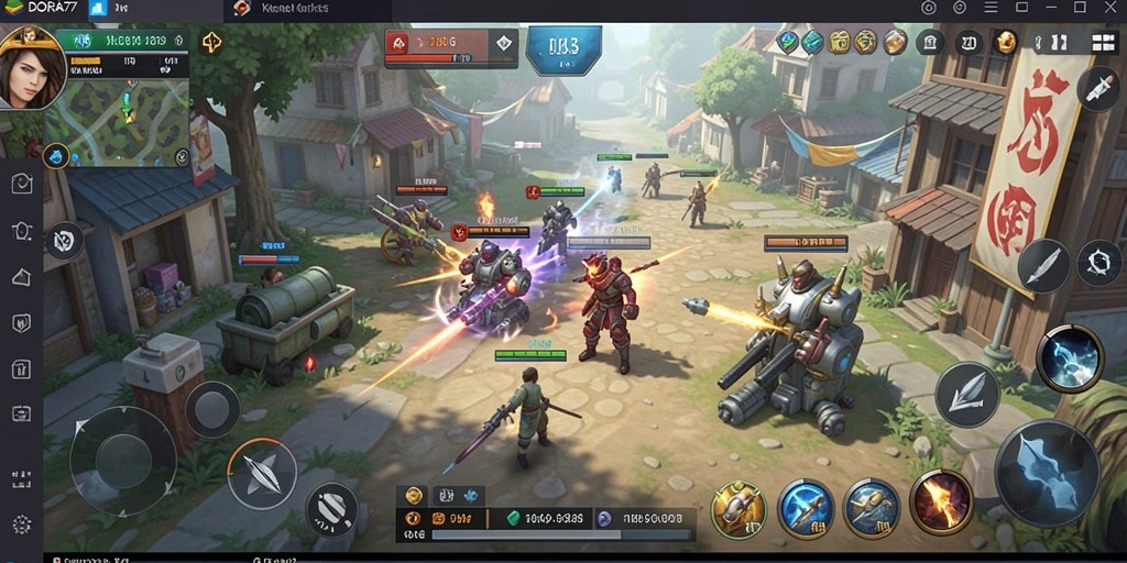 Tampilan gameplay DORA77 yang mendebarkan dan penuh strategi.