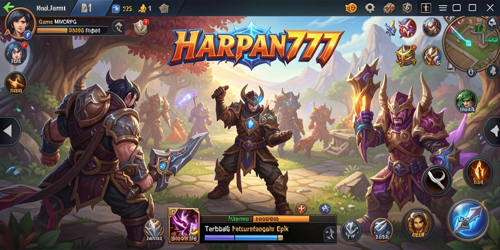 Tampilan gameplay <strong>HARAPAN777</strong> yang menakjubkan dan interaktif dengan aksi petualangan.