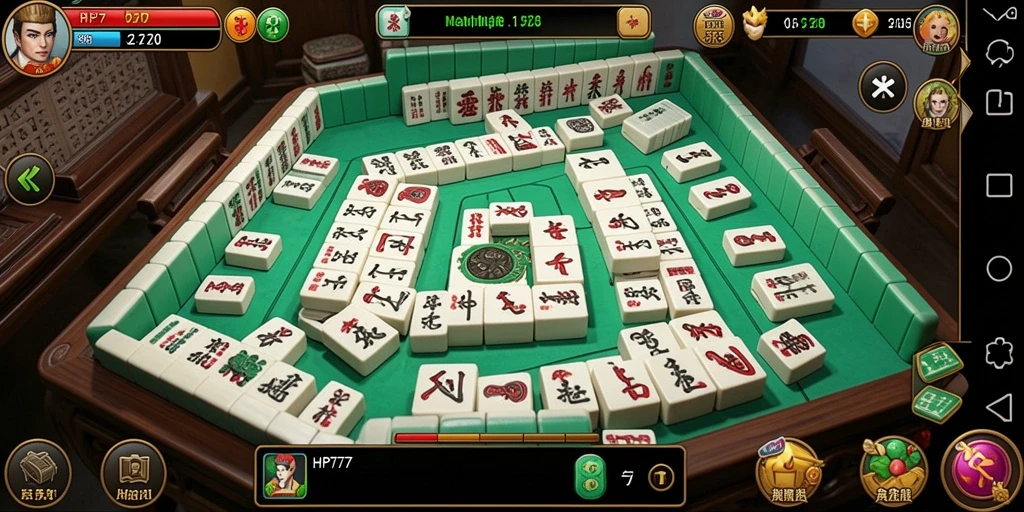 Tampilan gameplay HP777 yang menarik dan penuh warna dalam game Mahjong.