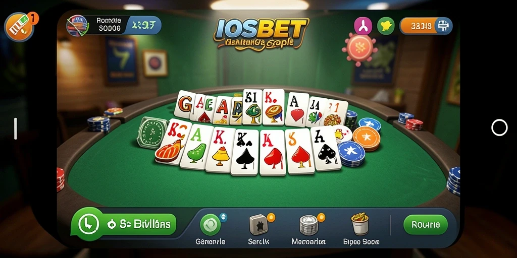 Tangkapan layar permainan Gaple yang penuh semangat di IOSBET.