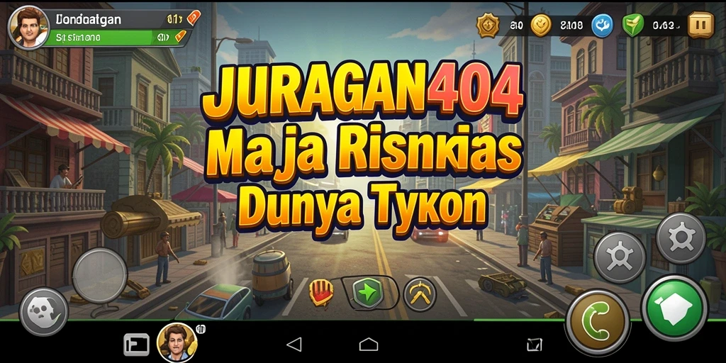 Tampilan gameplay <strong>JURAGAN404</strong> yang menggambarkan strategi bisnis yang seru.