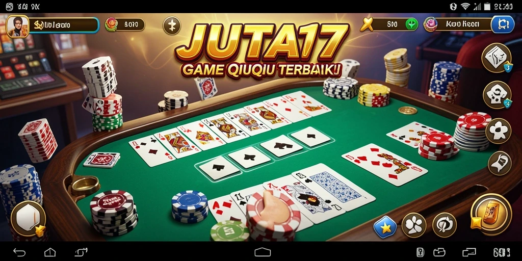 Tampilan aksi mendebarkan dalam permainan QiuQiu JUTA7.