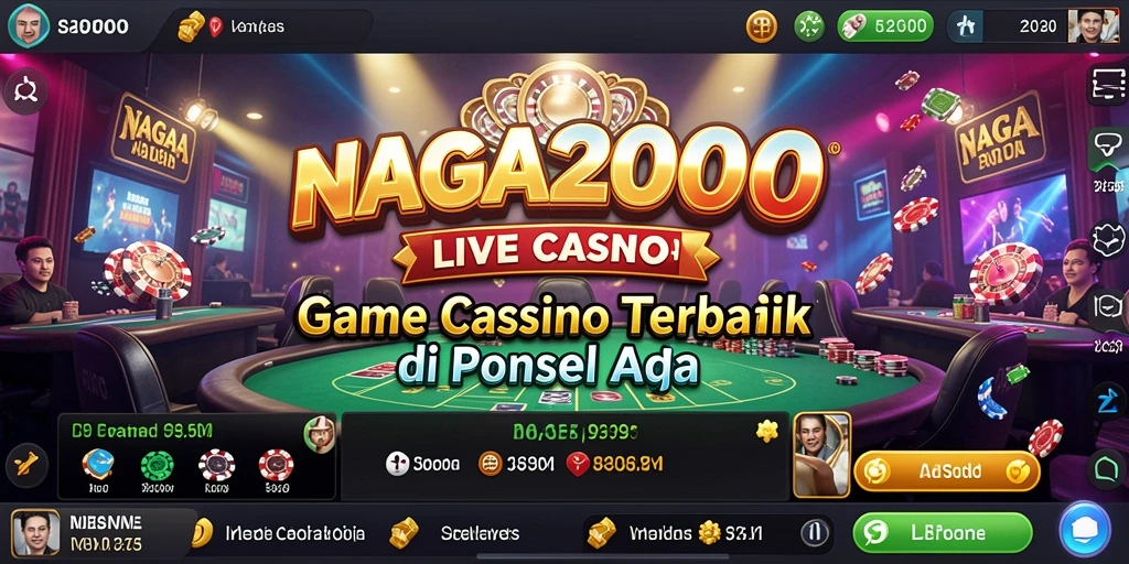 Screenshot gameplay Live Casino NAGA2000 yang menampilkan dealer langsung dan pemain aktif.