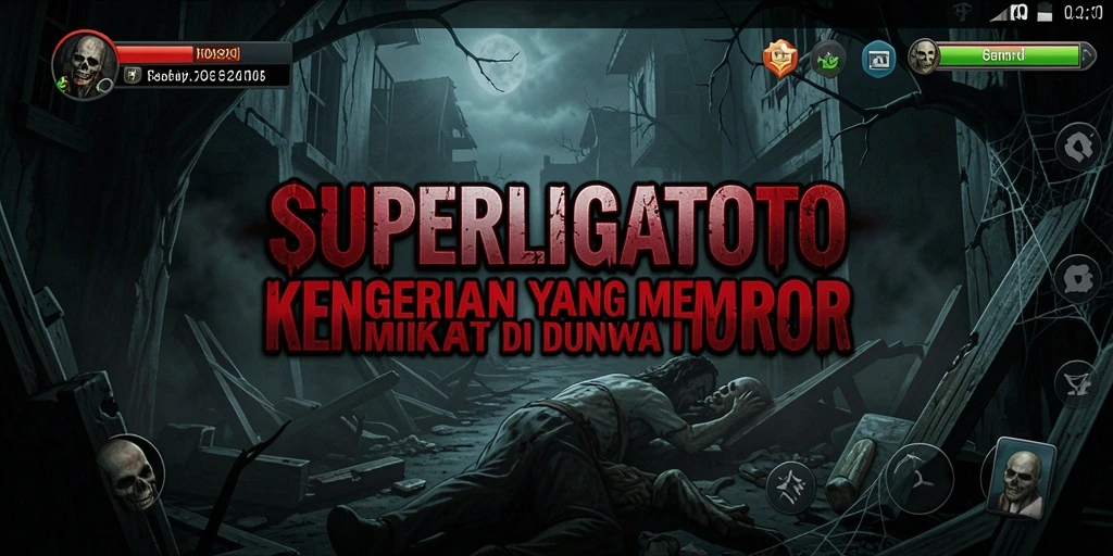 Tangkapan layar SUPERLIGATOTO menampilkan suasana horor yang mendebarkan.