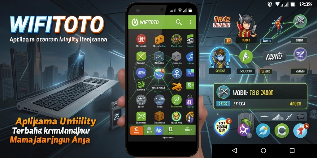 Tampilan utama WIFITOTO menampilkan analisis jaringan Wi-Fi yang jelas.